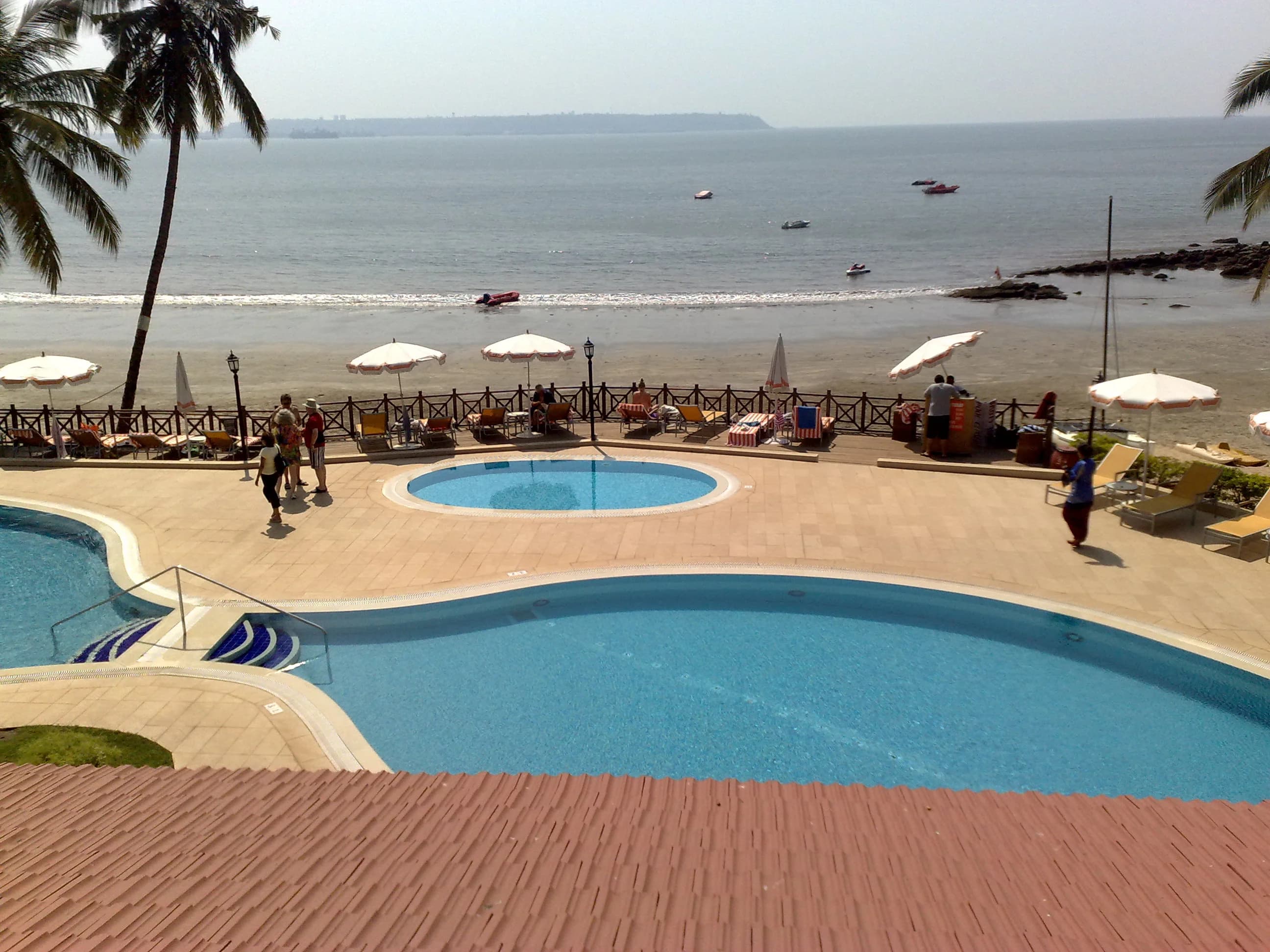 Completed Dazzling Pools project overlooking the coast